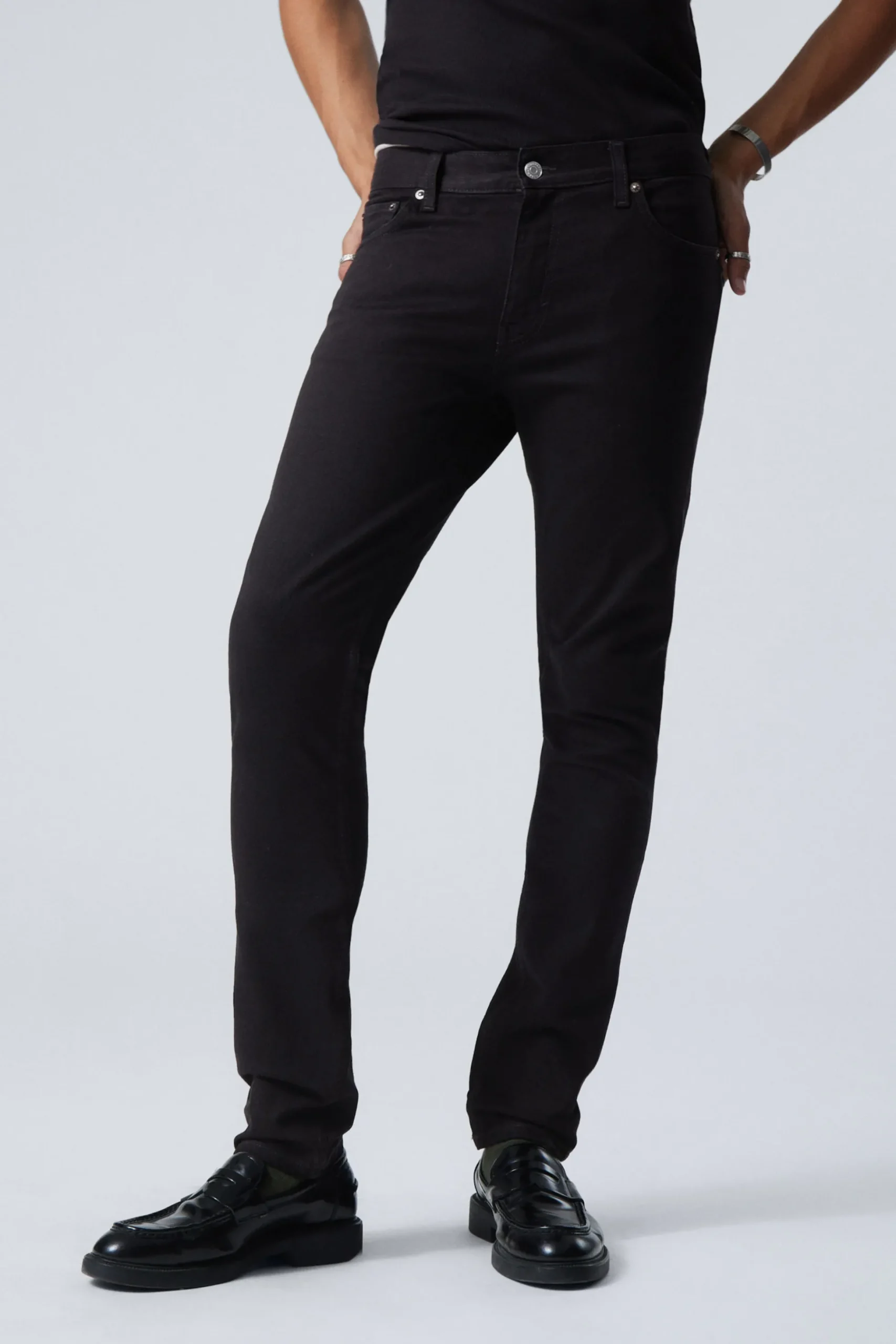 Weekday FRIDAY SKINNY SLIM LEG JEANS black Discount