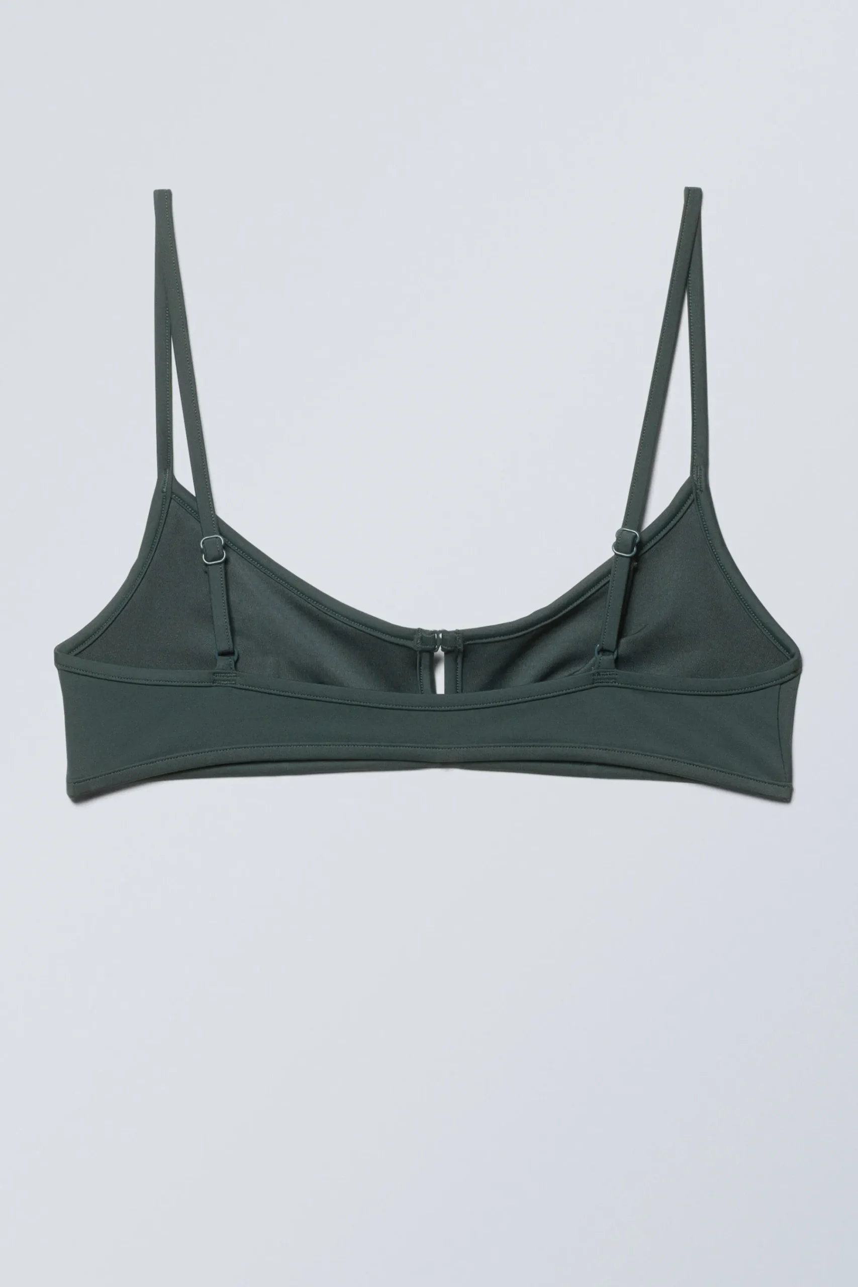 Weekday FRONT BUCKLE BIKINI TOP dark green Store