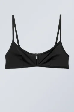 Weekday FRONT BUCKLE BIKINI TOP black New