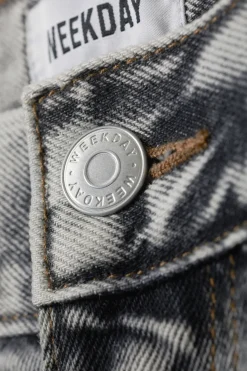Weekday GALAXY DENIM SHORTS monolith grey Cheap