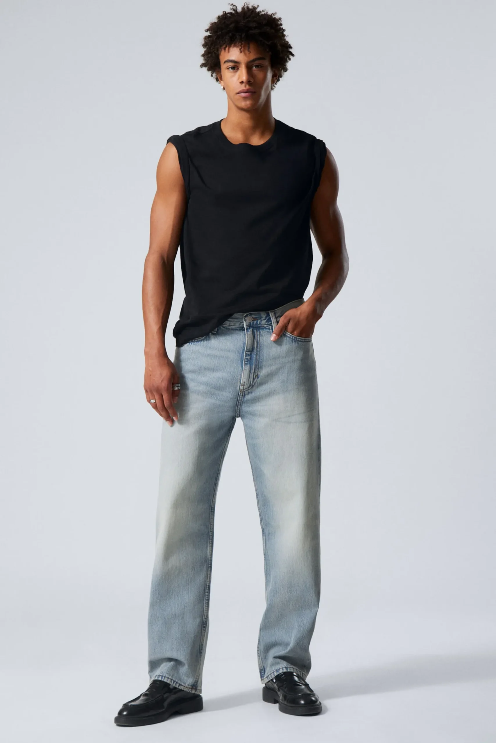 Weekday GALAXY LOOSE STRAIGHT LEG JEANS aeon blue light blue Best Sale