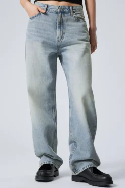Weekday GALAXY LOOSE STRAIGHT LEG JEANS aeon blue light blue Best Sale