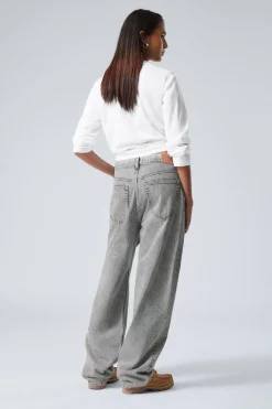 Weekday GALAXY LOOSE STRAIGHT LEG JEANS monolith grey light grey Flash Sale