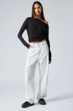 Weekday GALAXY LOOSE STRAIGHT LEG JEANS ice blue light blue Cheap