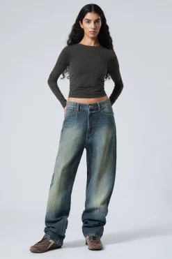 Weekday GALAXY LOOSE STRAIGHT LEG JEANS gasoline blue medium blue Discount