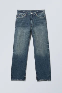 Weekday GALAXY LOOSE STRAIGHT LEG JEANS moss blue Discount