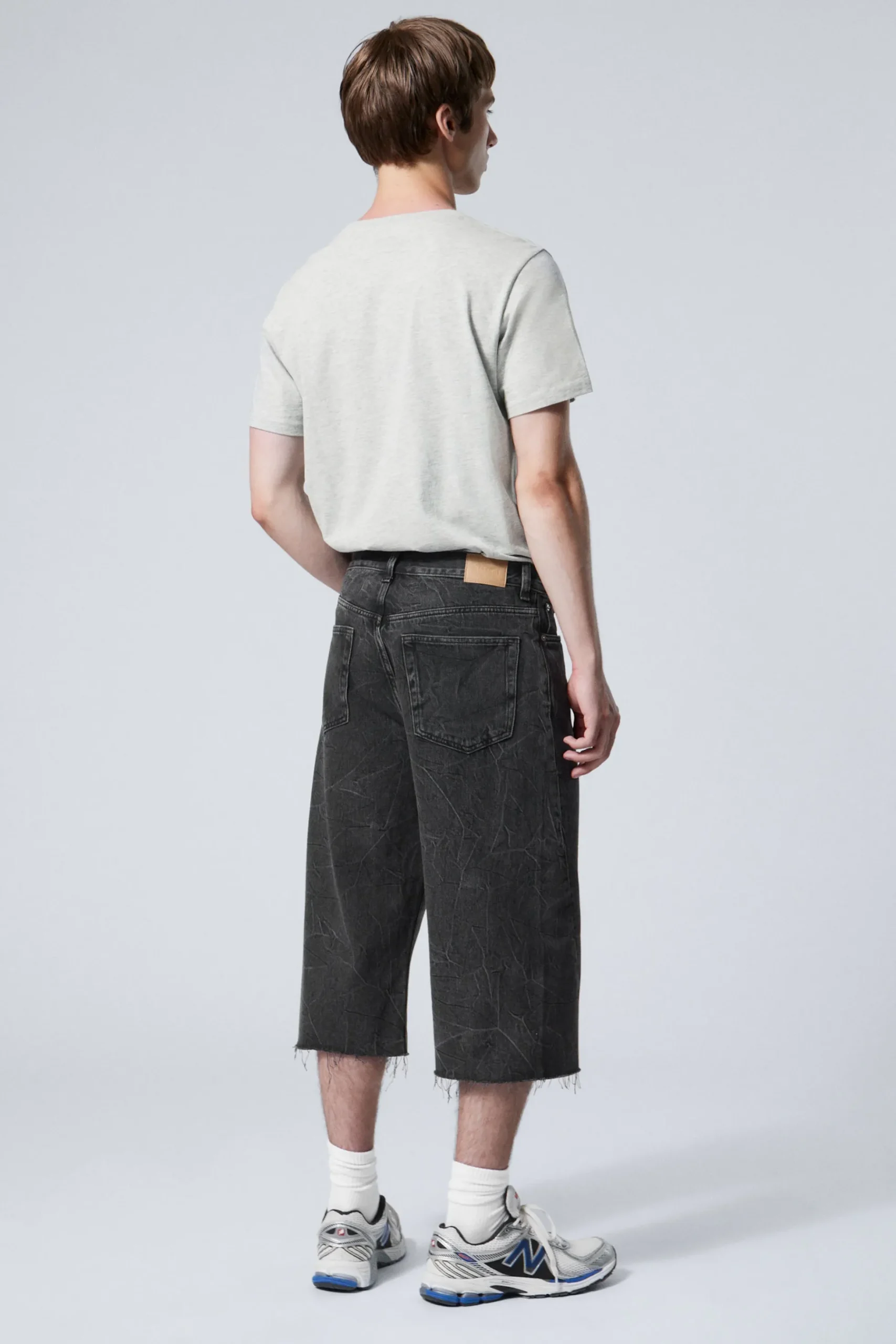 Weekday GALAXY LOOSE TWISTED DENIM SHORTS washed black Fashion