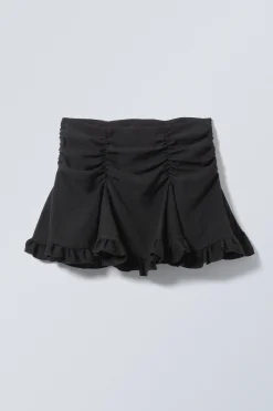 Weekday GATHERED MINI SKIRT black Store