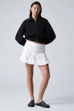 Weekday GATHERED MINI SKIRT white Sale