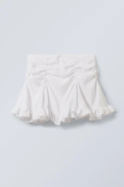 Weekday GATHERED MINI SKIRT white Sale