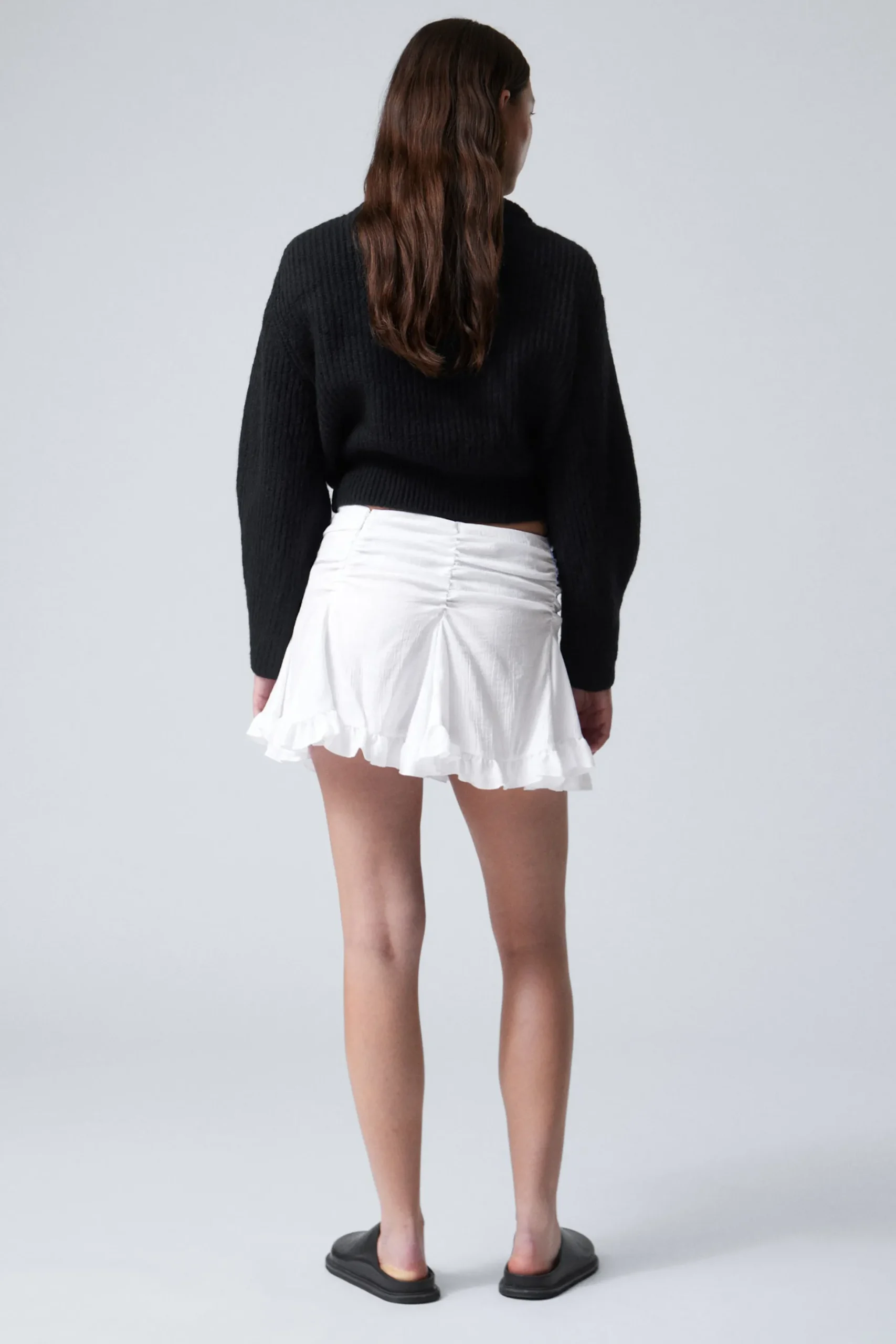 Weekday GATHERED MINI SKIRT white Sale