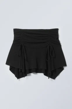Weekday GATHERED MINI SKIRT black Outlet
