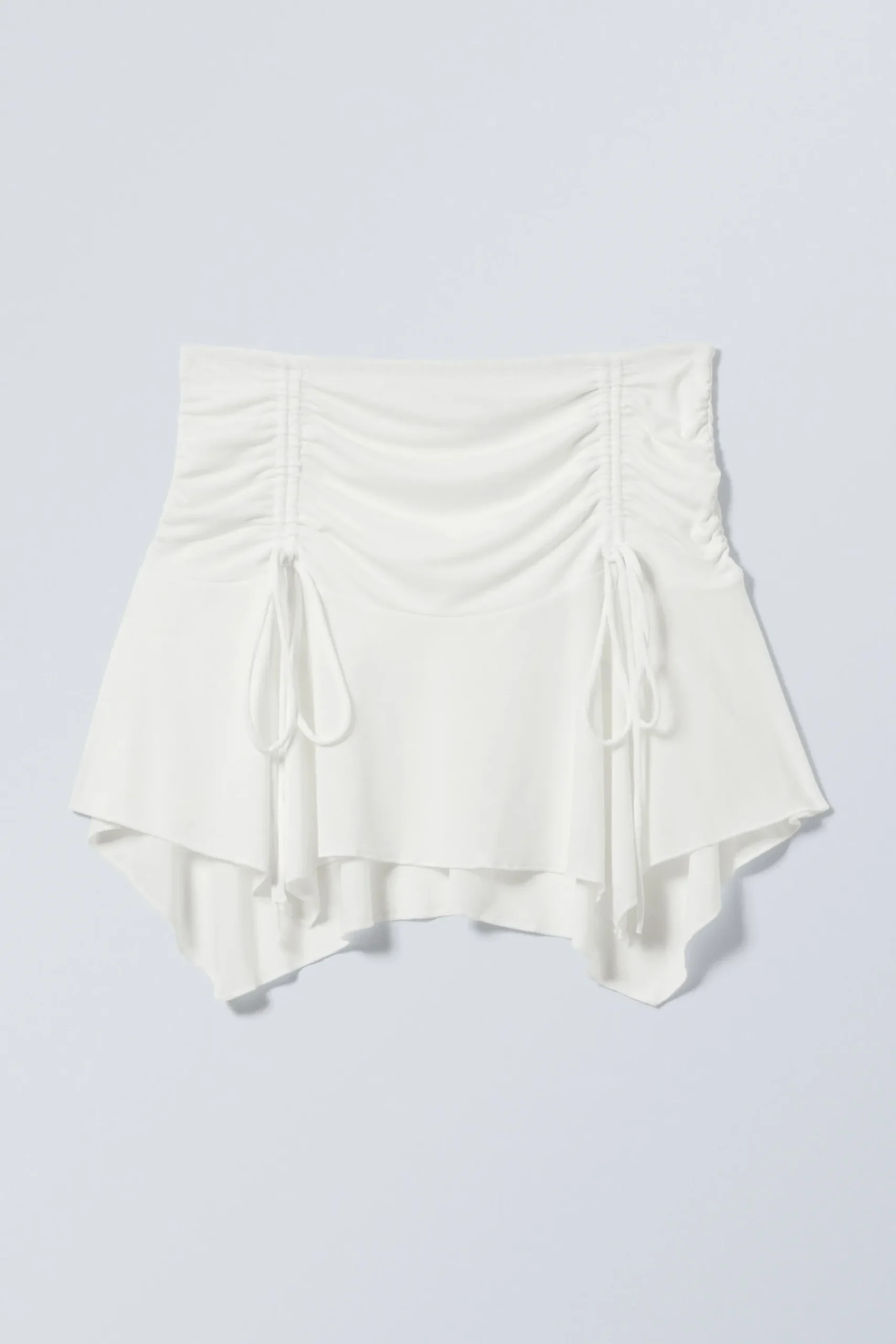 Weekday GATHERED MINI SKIRT white Shop