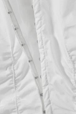 Weekday GATHERED POPLIN V-NECK SHIRT white Cheap