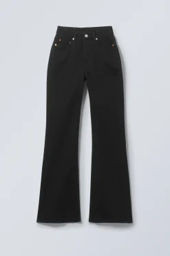 Weekday GLOW CURVE HIGH WAISTED REGULAR FLARED LEG JEANS black rinse black Outlet