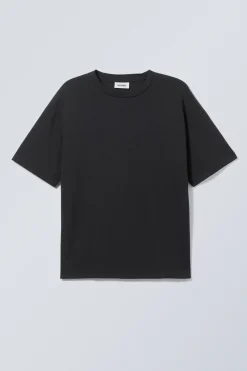 Weekday GREAT BOXY HEAVYWEIGHT T-SHIRT black Online