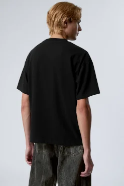 Weekday GREAT BOXY HEAVYWEIGHT T-SHIRT black Online