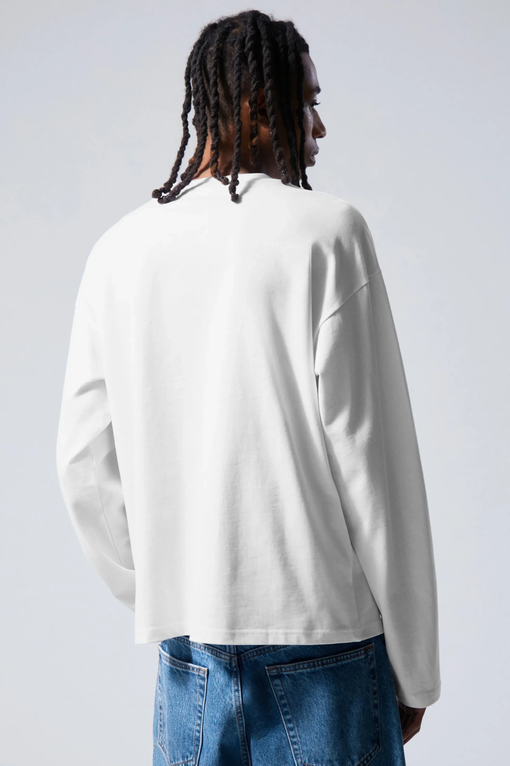 Weekday GREAT BOXY LONG SLEEVE T-SHIRT white New