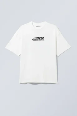 Weekday GREAT BOXY PRINTED GRAPHIC TEE white world cup 99 Sale