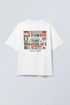Weekday GREAT BOXY PRINTED GRAPHIC TEE white world cup 99 Sale