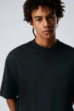 Weekday GREAT HEAVYWEIGHT T-SHIRT black New