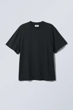 Weekday GREAT HEAVYWEIGHT T-SHIRT black New