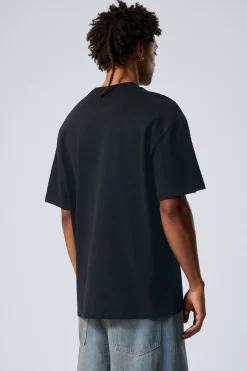 Weekday GREAT HEAVYWEIGHT T-SHIRT black New
