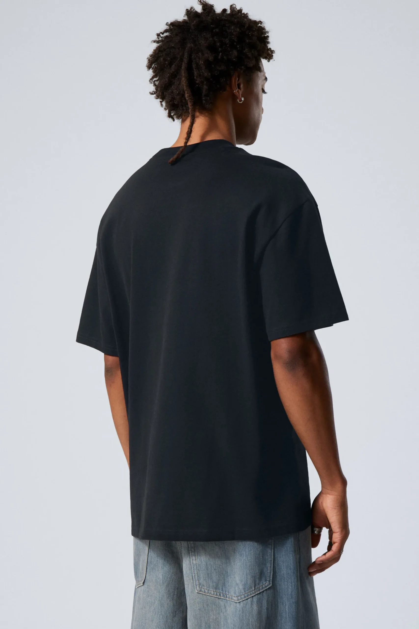 Weekday GREAT HEAVYWEIGHT T-SHIRT black New