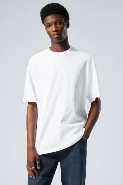 Weekday GREAT HEAVYWEIGHT T-SHIRT white light Best