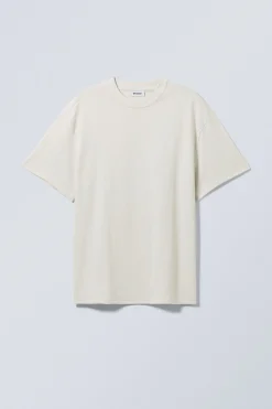 Weekday GREAT HEAVYWEIGHT T-SHIRT off-white Clearance