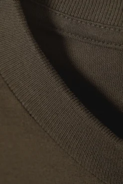 Weekday GREAT HEAVYWEIGHT T-SHIRT dark brown Clearance