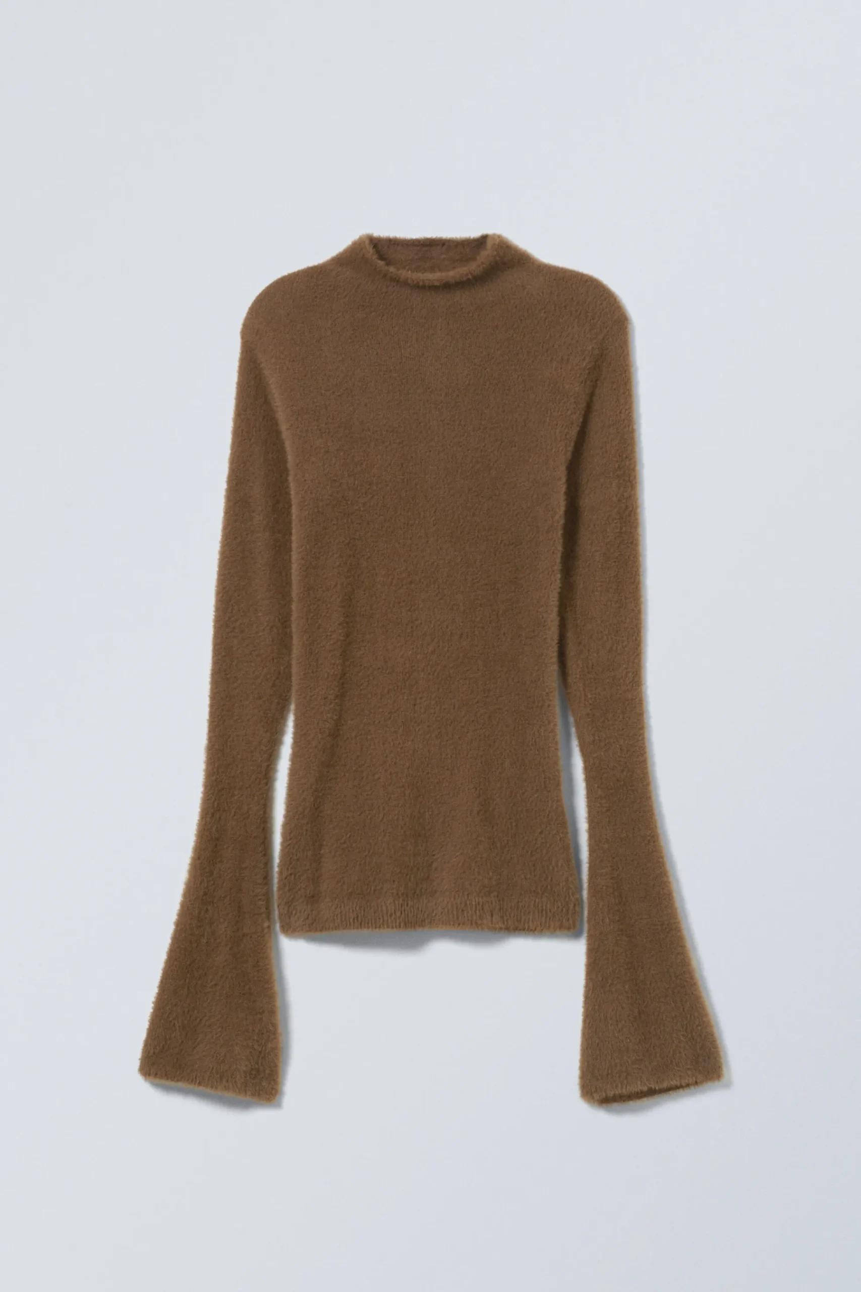 Weekday HAIRY MOCK NECK SWEATER brown Outlet