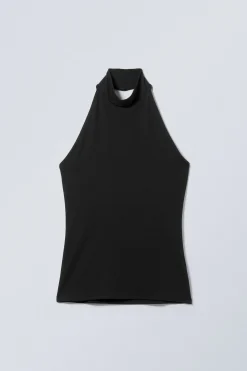 Weekday HALTER TANK TOP black Flash Sale
