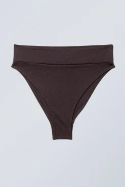 Weekday HEAT HIGH WAIST BIKINI BOTTOMS dark brown Shop