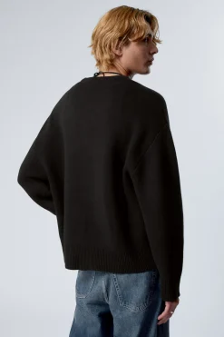 Weekday HEAVY-KNIT PATCH PRINT SWEATER black Flash Sale