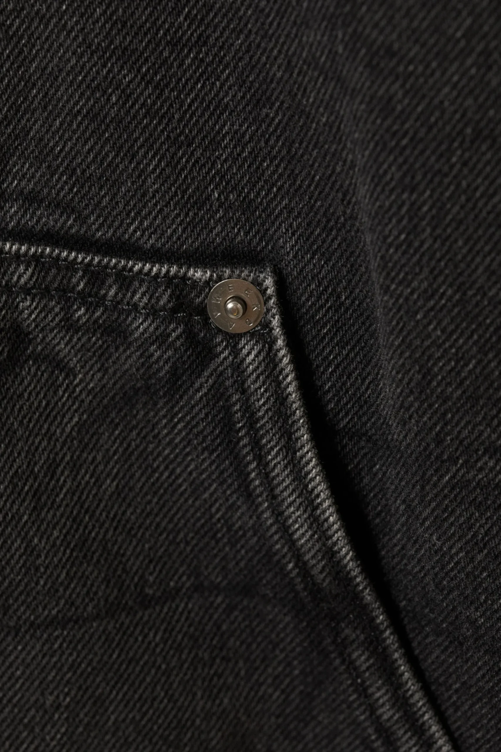 Weekday HOODED DENIM PILE JACKET black tie Best Sale