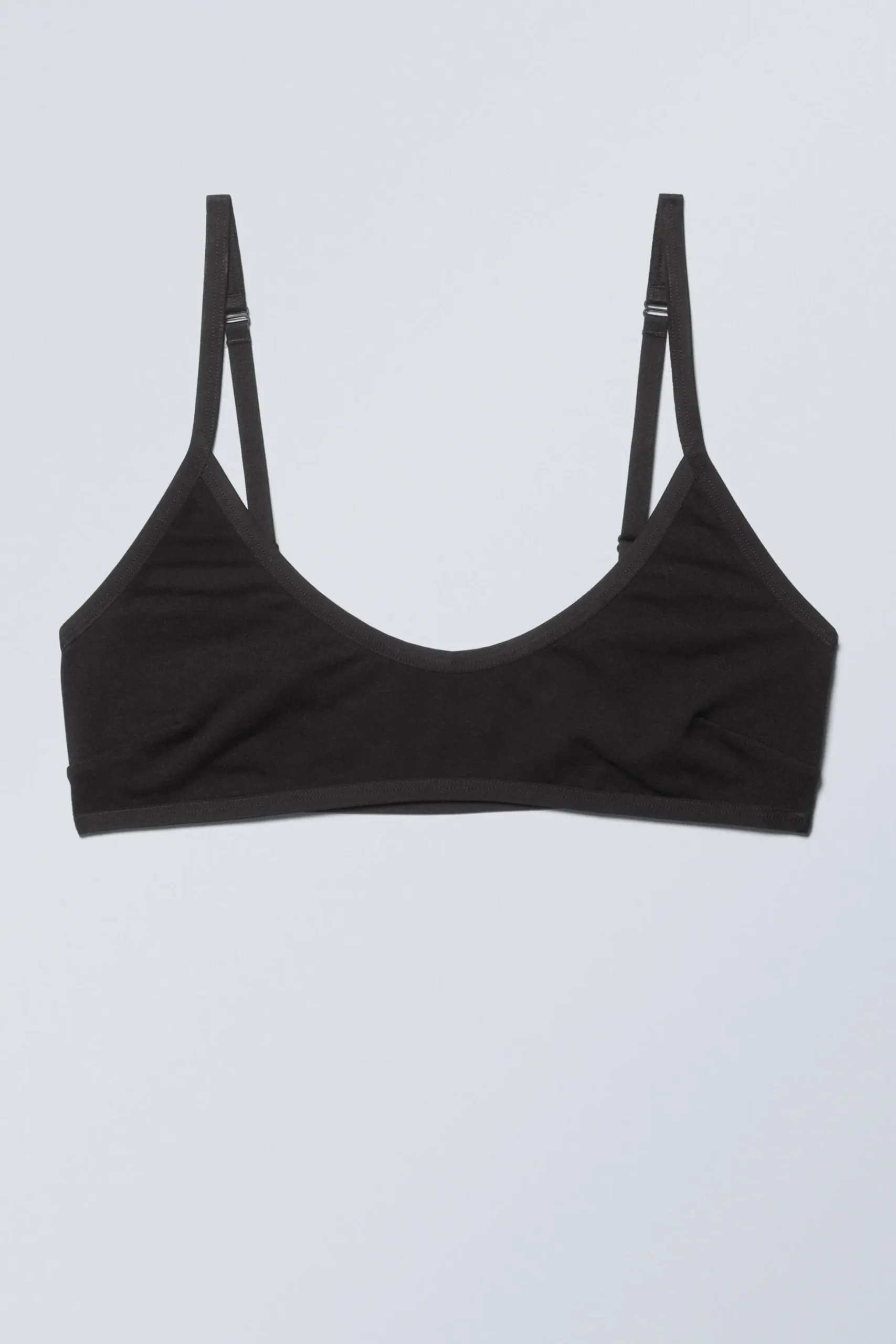 Weekday INEZ SCOOPED COTTON BRALETTE black Cheap
