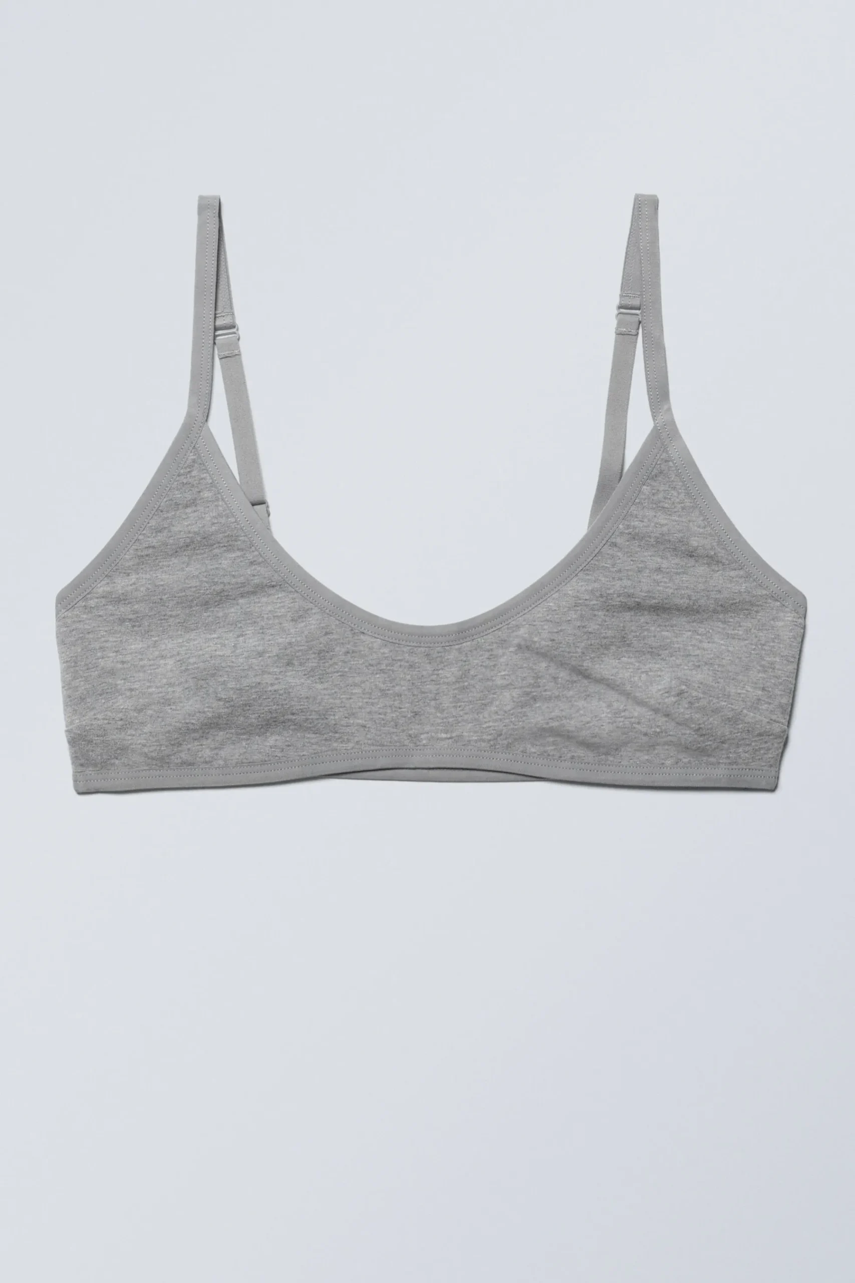 Weekday INEZ SCOOPED COTTON BRALETTE grey melange Cheap