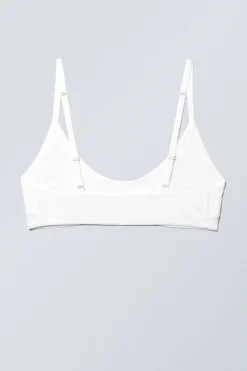 Weekday INEZ SCOOPED COTTON BRALETTE white Best