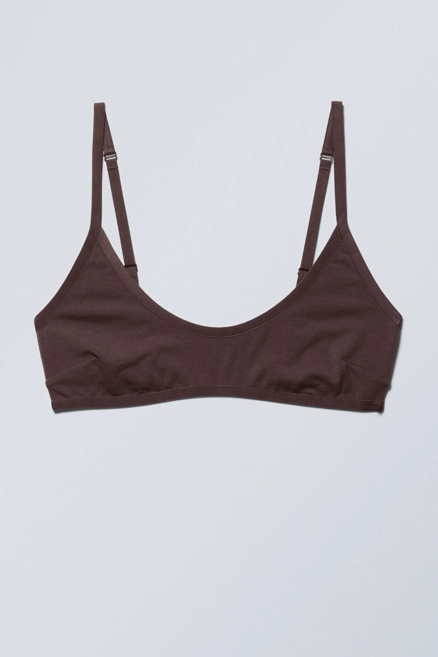 Weekday INEZ SCOOPED COTTON BRALETTE dark plum Discount