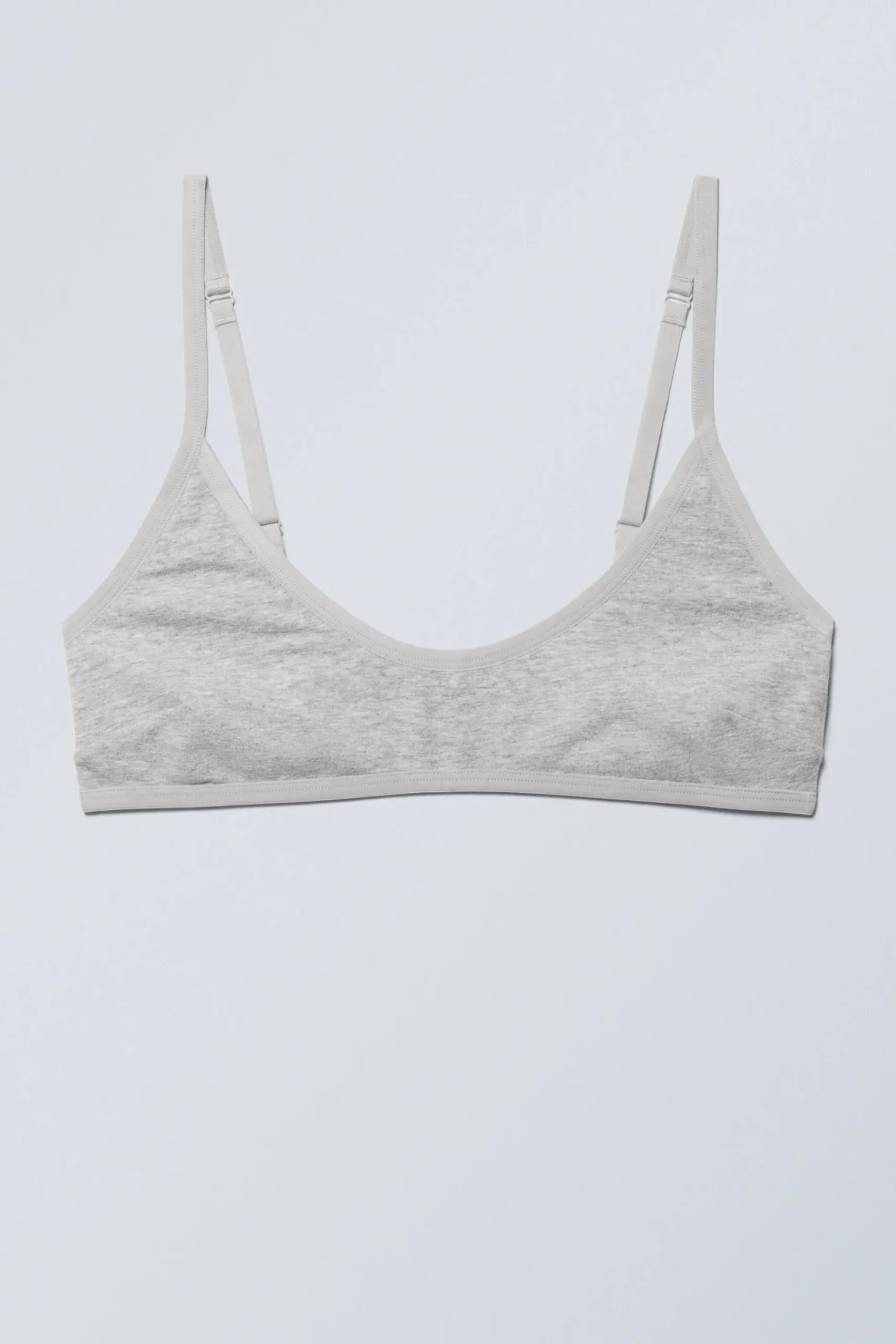 Weekday INEZ SCOOPED COTTON BRALETTE grey melange Fashion