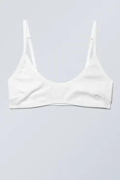 Weekday INEZ SCOOPED COTTON BRALETTE white Best