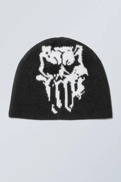 Weekday JACQUARD-KNIT BEANIE black Flash Sale
