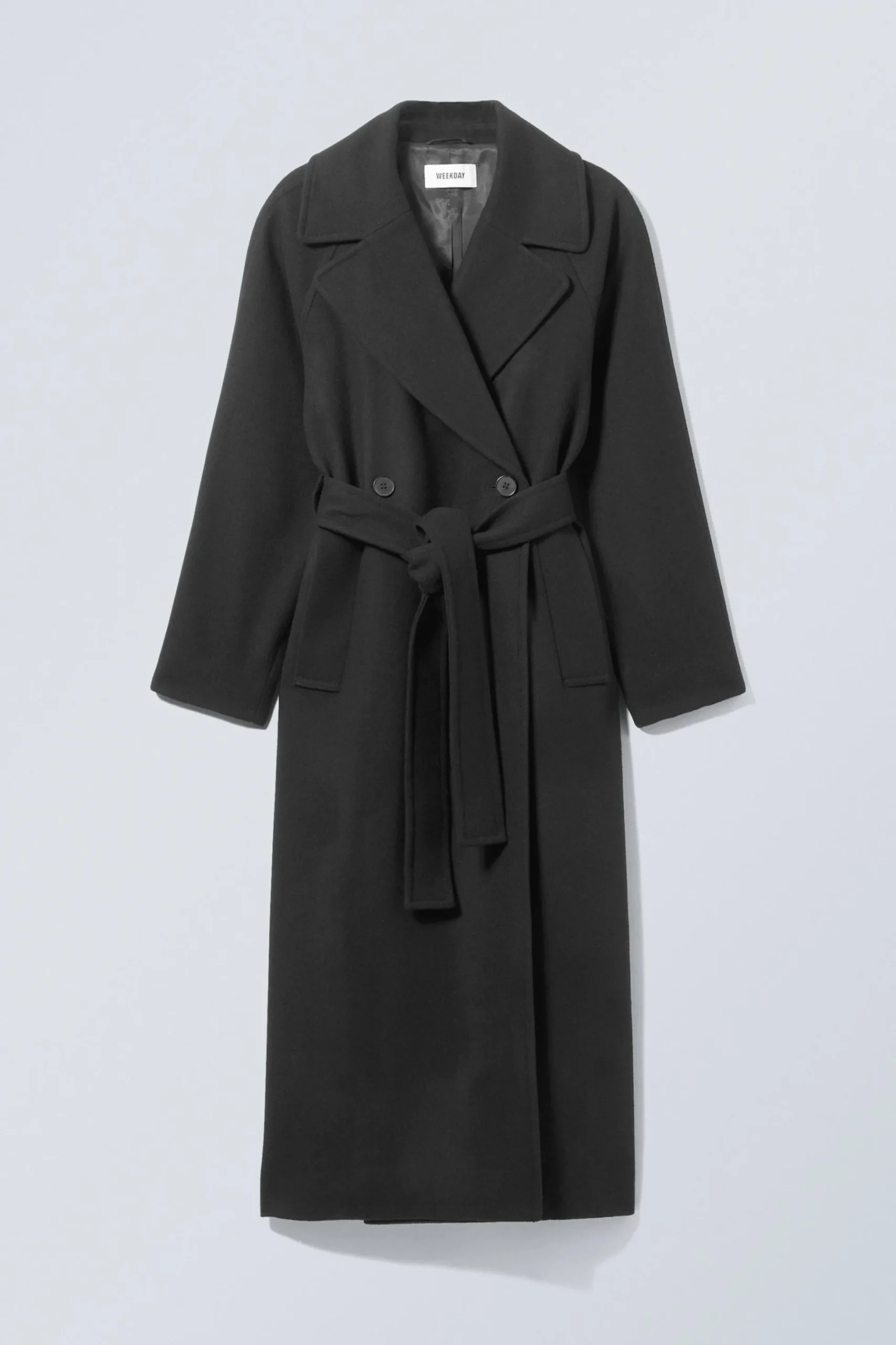 Weekday KIA OVERSIZED WOOL BLEND COAT black Hot