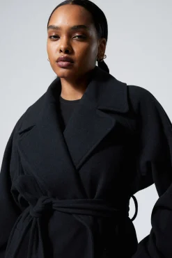 Weekday KIA OVERSIZED WOOL BLEND COAT dark blue Cheap