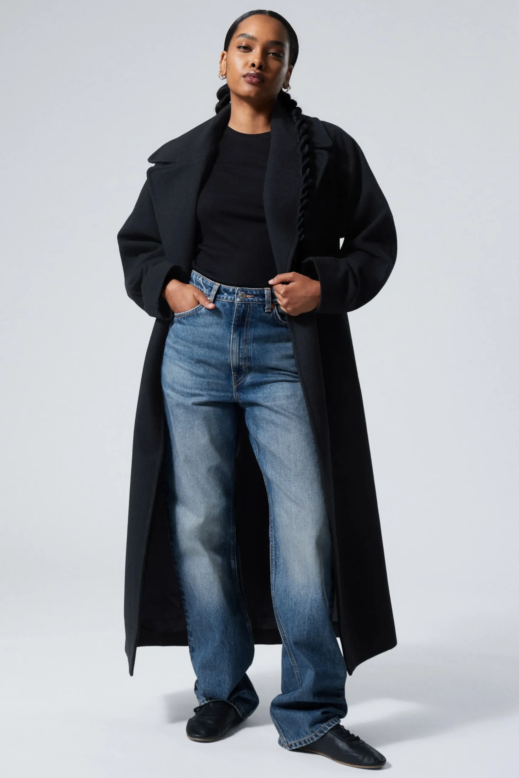 Weekday KIA OVERSIZED WOOL BLEND COAT dark blue Cheap