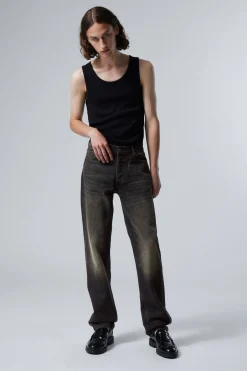 Weekday KLEAN REGULAR STRAIGHT LEG JEANS deep night black Outlet