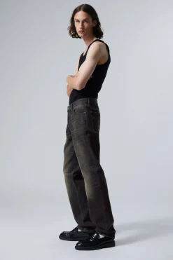 Weekday KLEAN REGULAR STRAIGHT LEG JEANS deep night black Outlet
