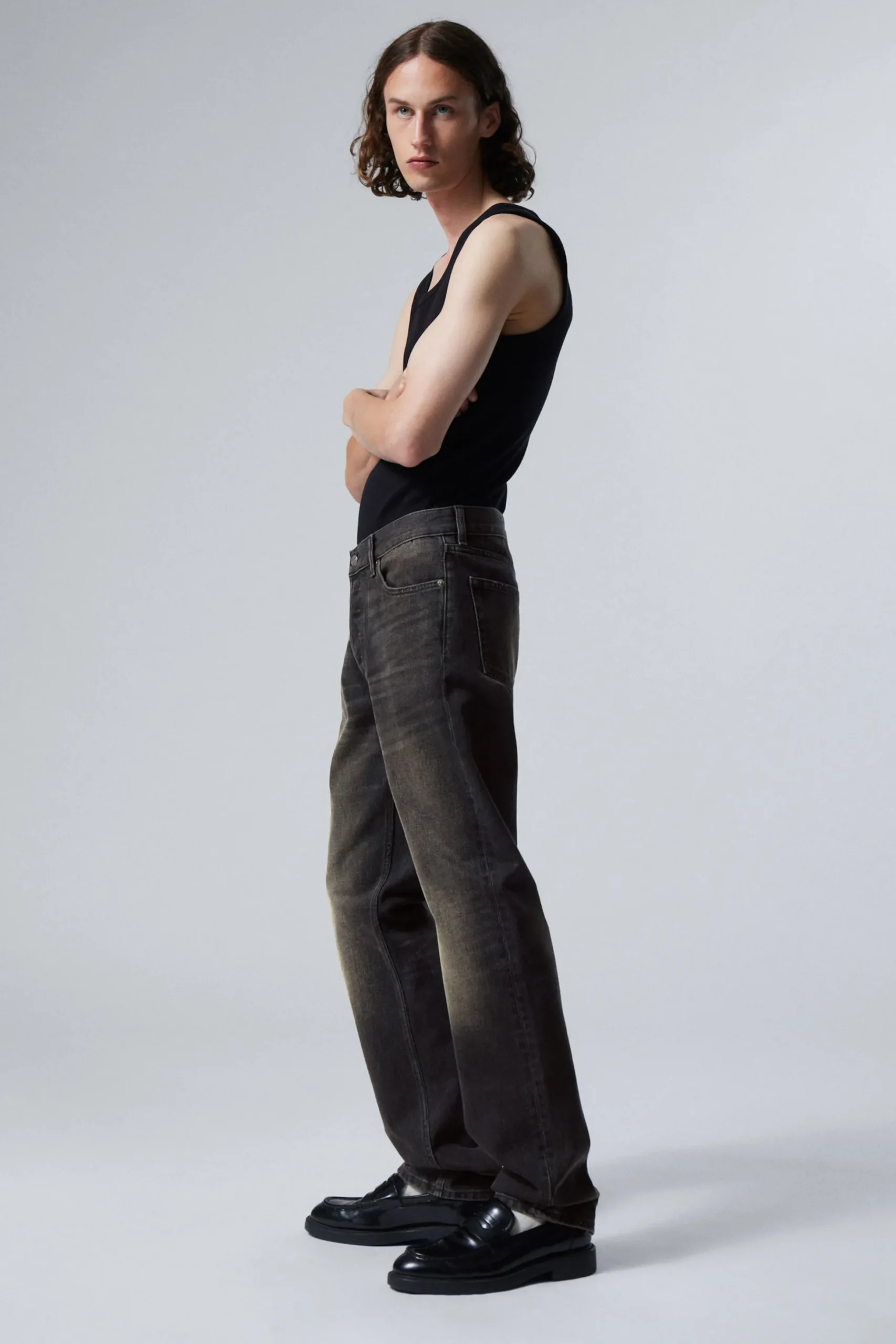 Weekday KLEAN REGULAR STRAIGHT LEG JEANS deep night black Outlet