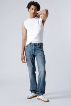 Weekday KLEAN REGULAR STRAIGHT LEG JEANS iron blue medium blue Outlet